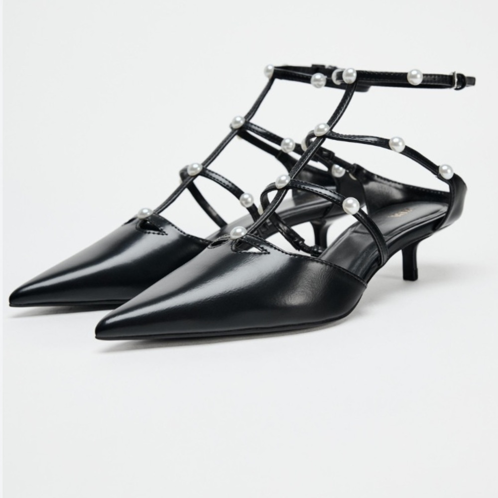 Zara PEARL STRAP SHOES